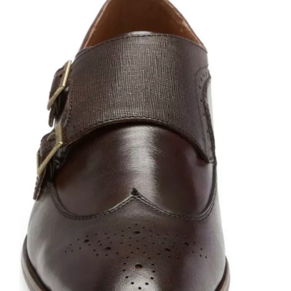 IKE BEHAR Hart Double Monk Strap Shoes Leather 9.5 - Picture 3 of 12